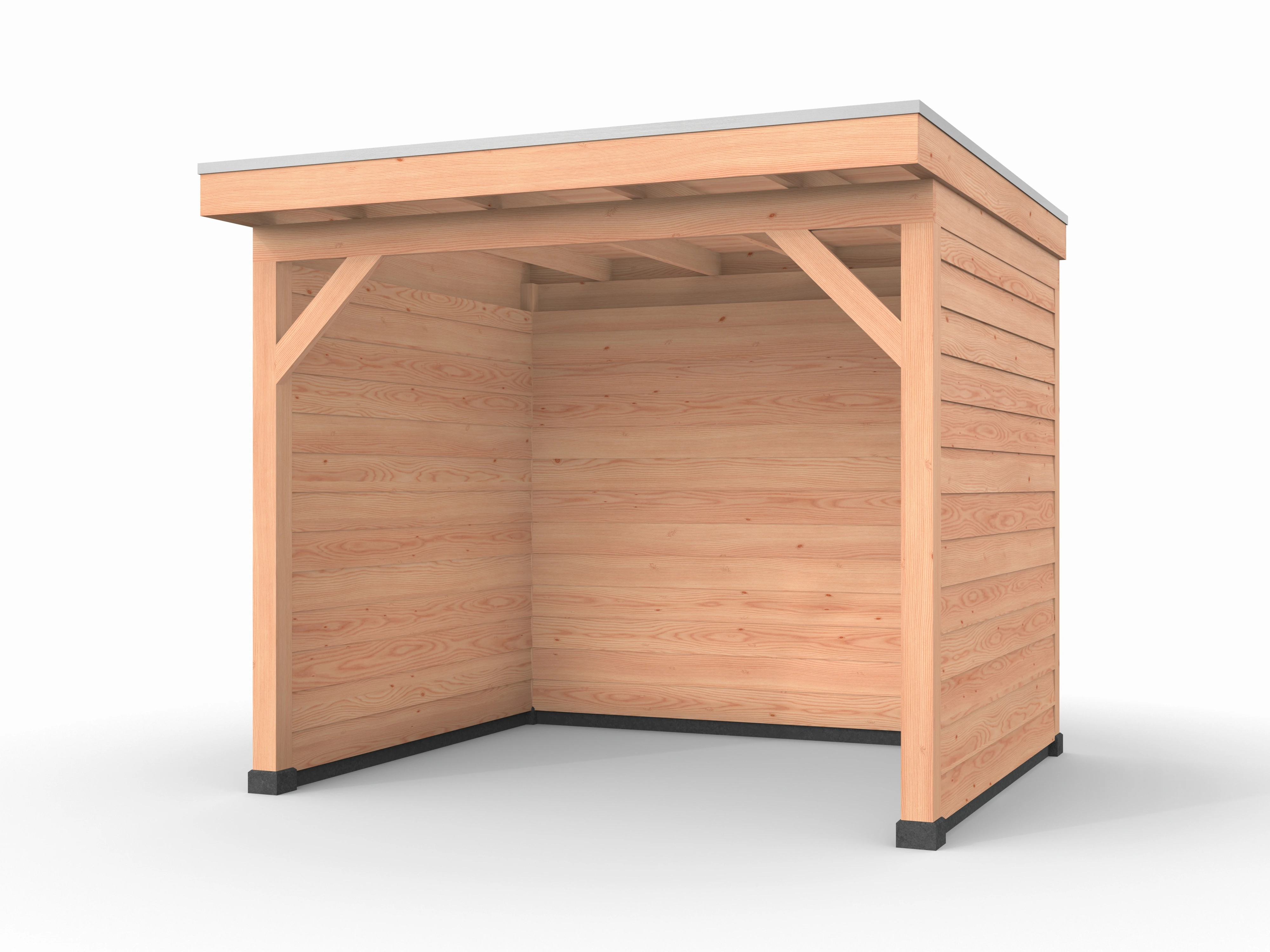 Douglas overkapping, 300 x 250, met achterwand en twee zijwanden, Westwood Comfort - Afbeelding 1